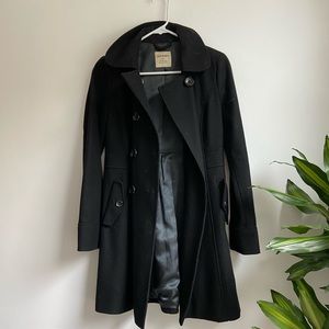 Long Double-Breasted Pea Coat | Classic Tailored Outerwear
